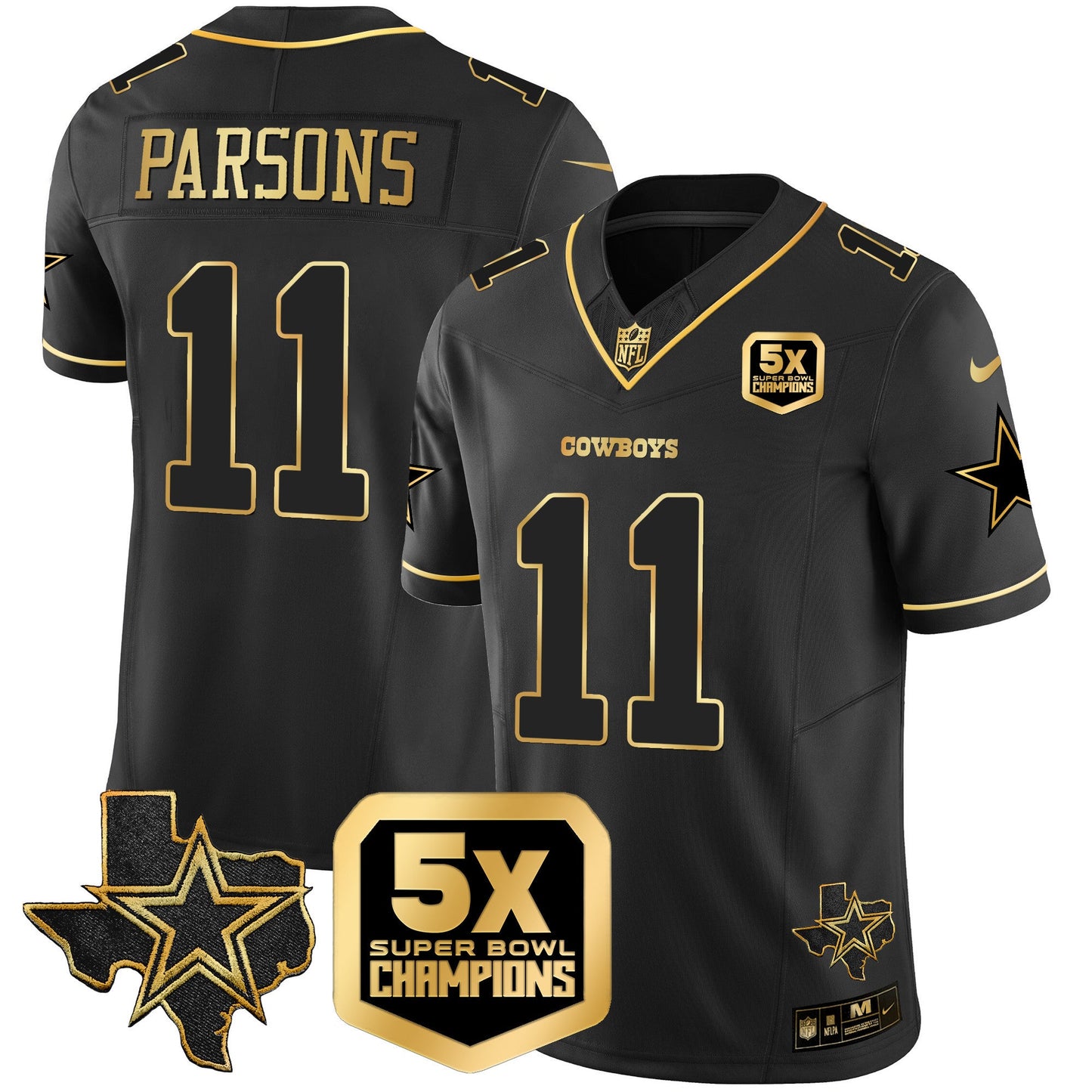 Men's Cowboys 5x Super Bowl Champions Vapor Limited Jersey - All Stitched