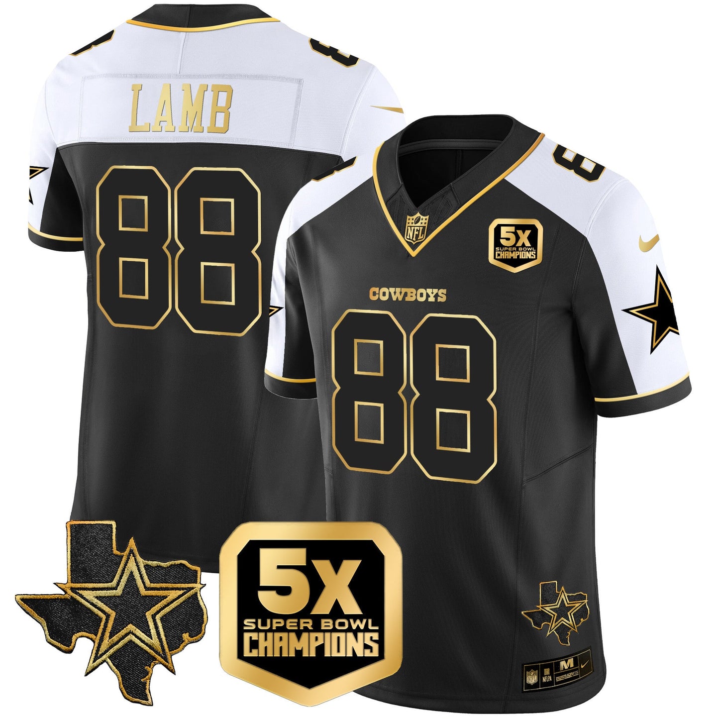 Men's Cowboys 5x Super Bowl Champions Vapor Limited Jersey - All Stitched