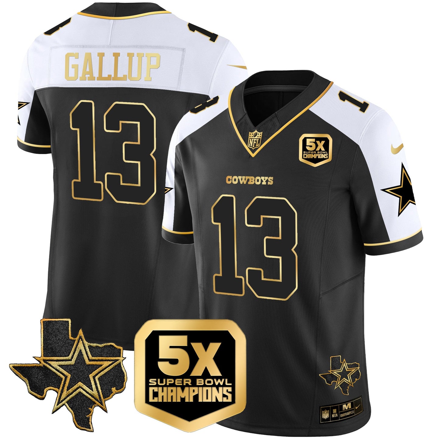Men's Cowboys 5x Super Bowl Champions Vapor Limited Jersey - All Stitched