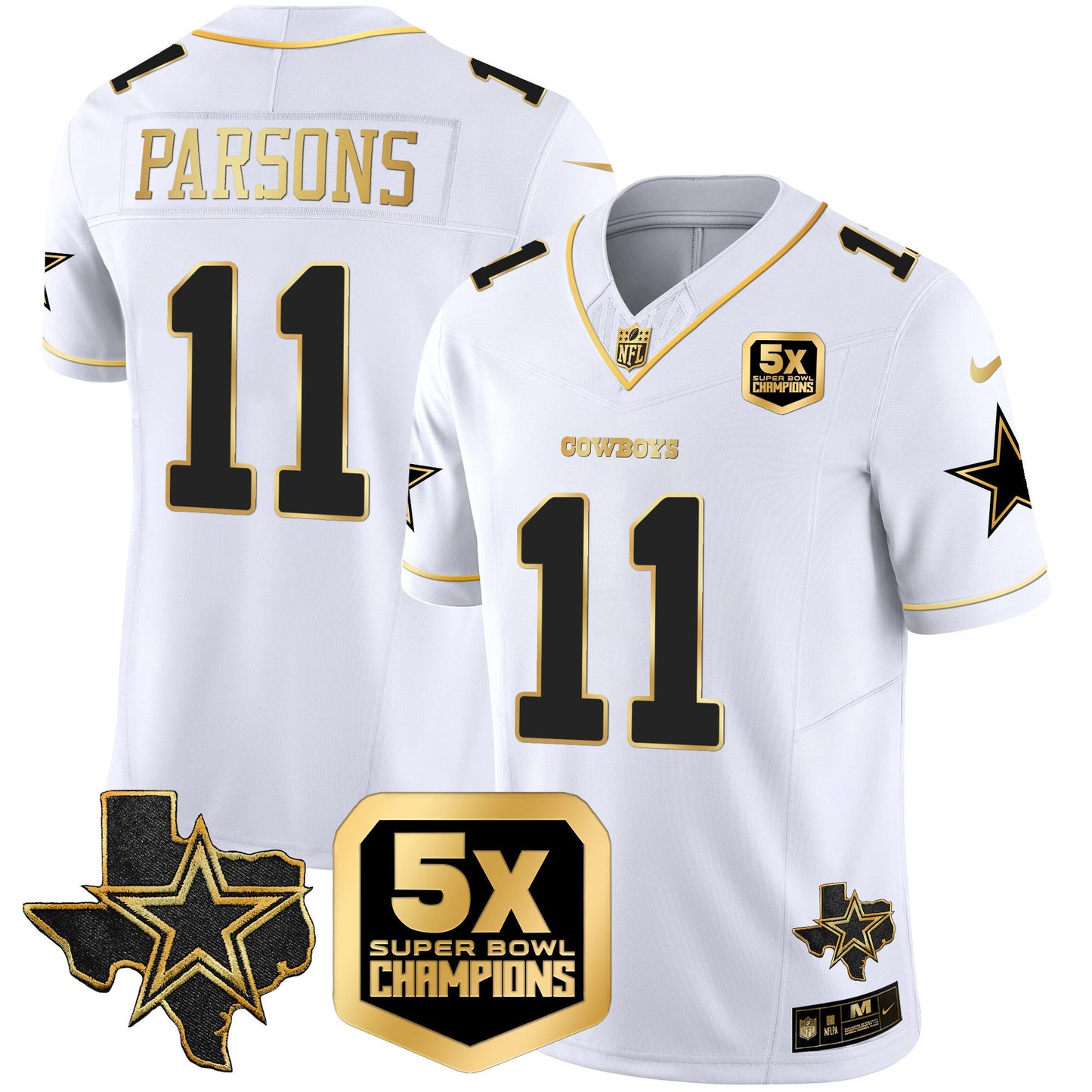 Men's Cowboys 5x Super Bowl Champions Vapor Limited Jersey - All Stitched