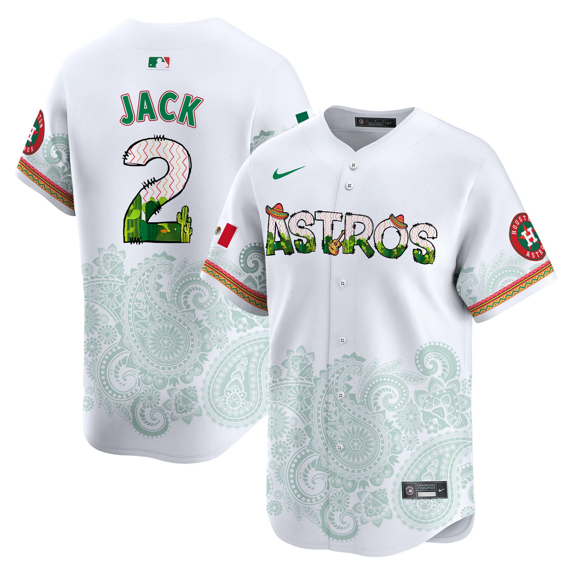 Houston Astros Paisley Mexico Vapor Premier Limited Jersey V4 - Printed