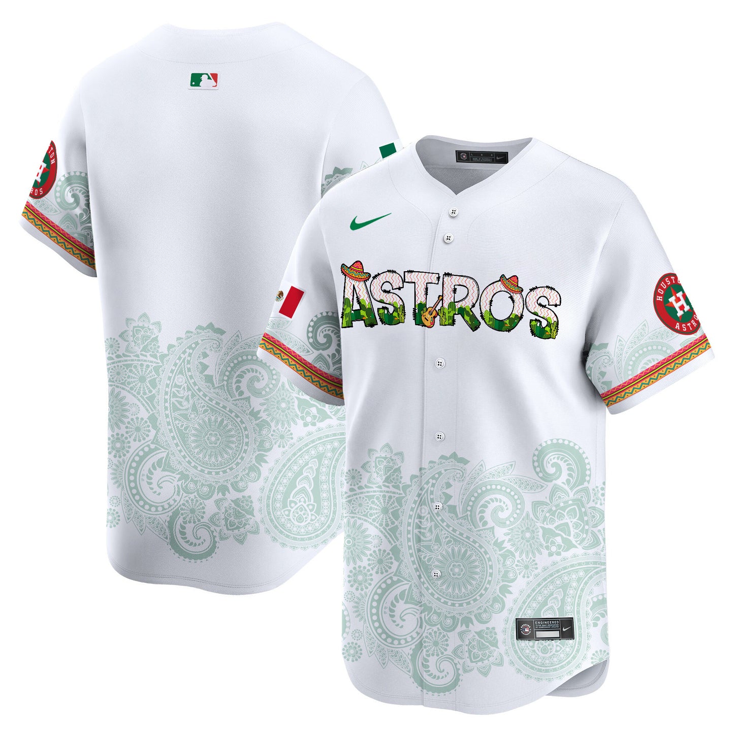 Houston Astros Paisley Mexico Vapor Premier Limited Jersey V4 - Printed