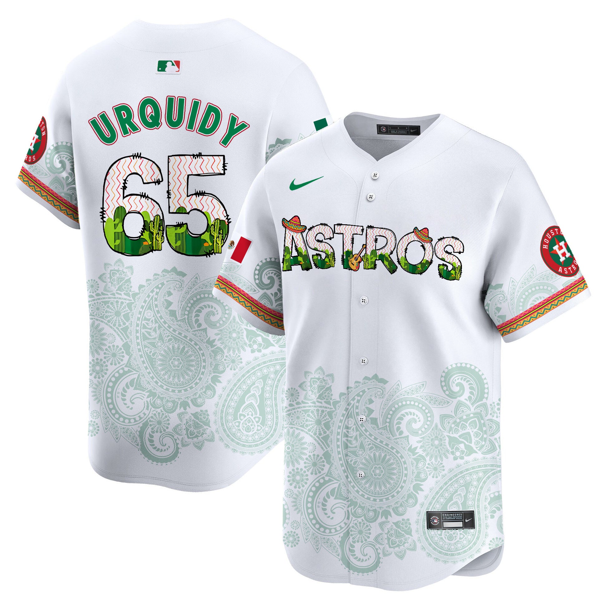 Houston Astros Paisley Mexico Vapor Premier Limited Jersey V4 - Printed