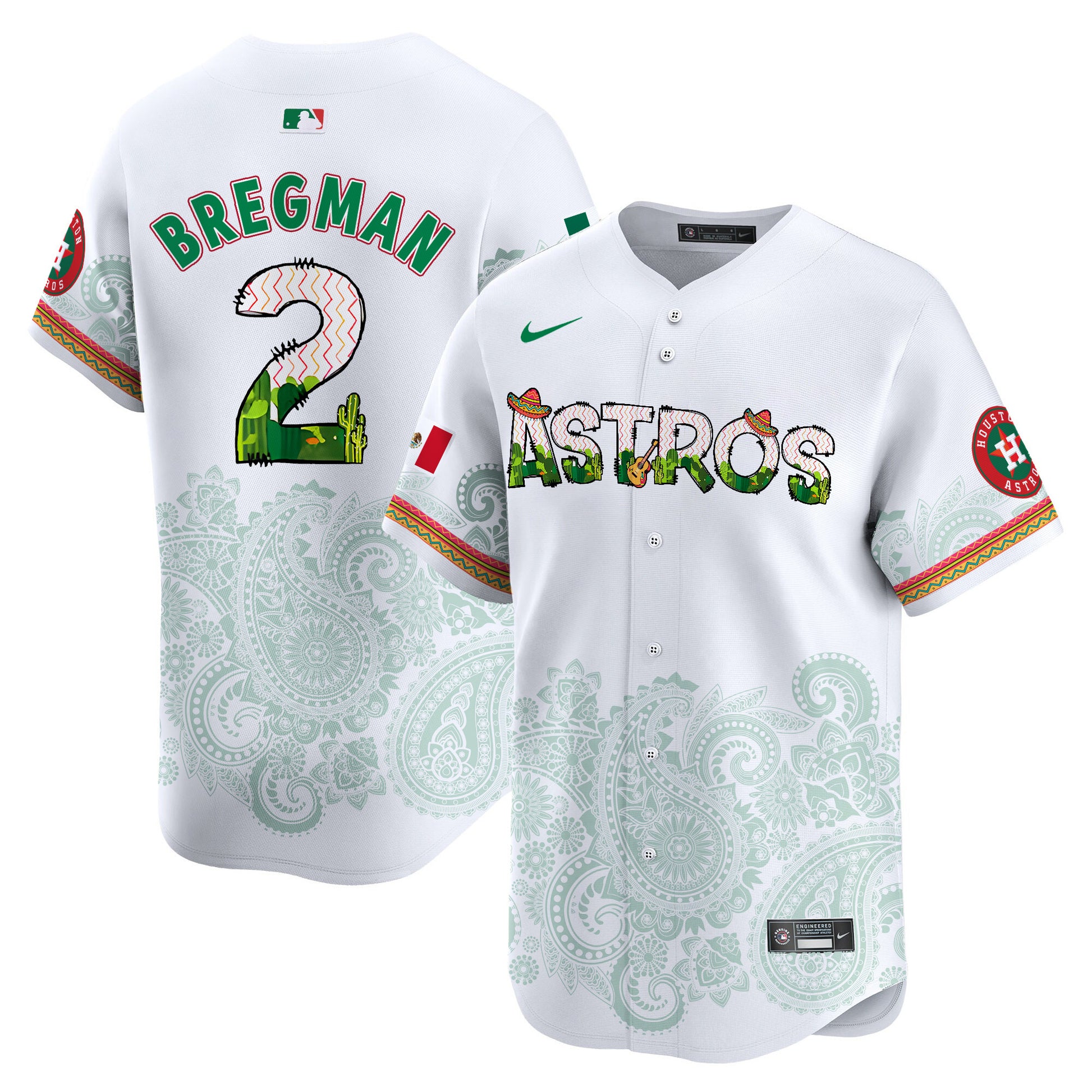Houston Astros Paisley Mexico Vapor Premier Limited Jersey V4 - Printed