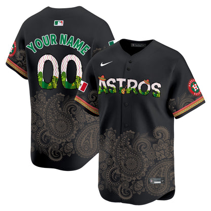 Houston Astros Paisley Mexico Vapor Premier Limited Custom Jersey V4 - Printed