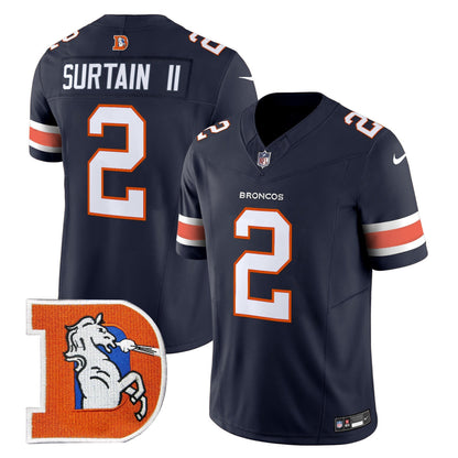 Men's Denver Broncos Throwback Vapor Limited Jersey V2 - All Stitched