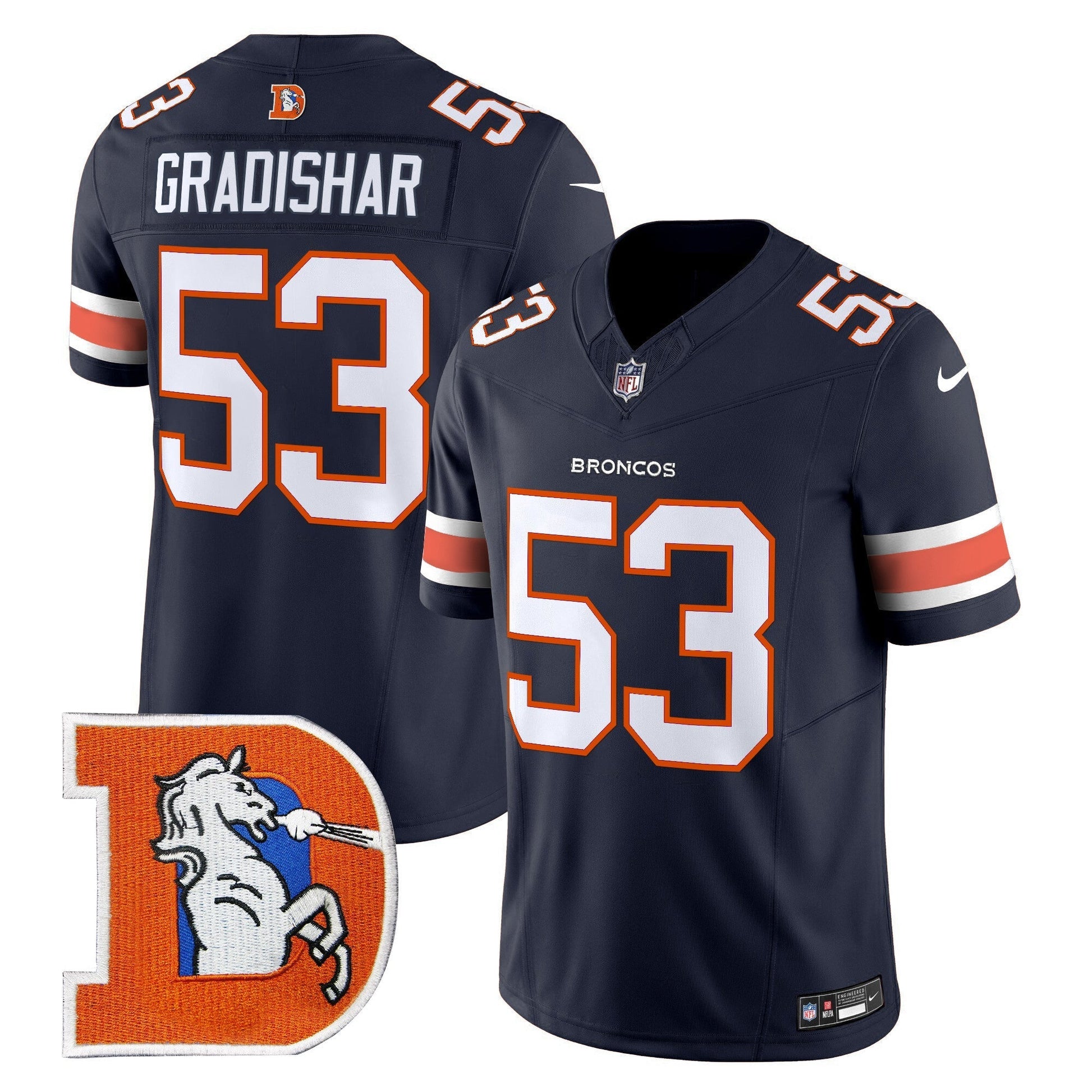 Men's Denver Broncos Throwback Vapor Limited Jersey V2 - All Stitched