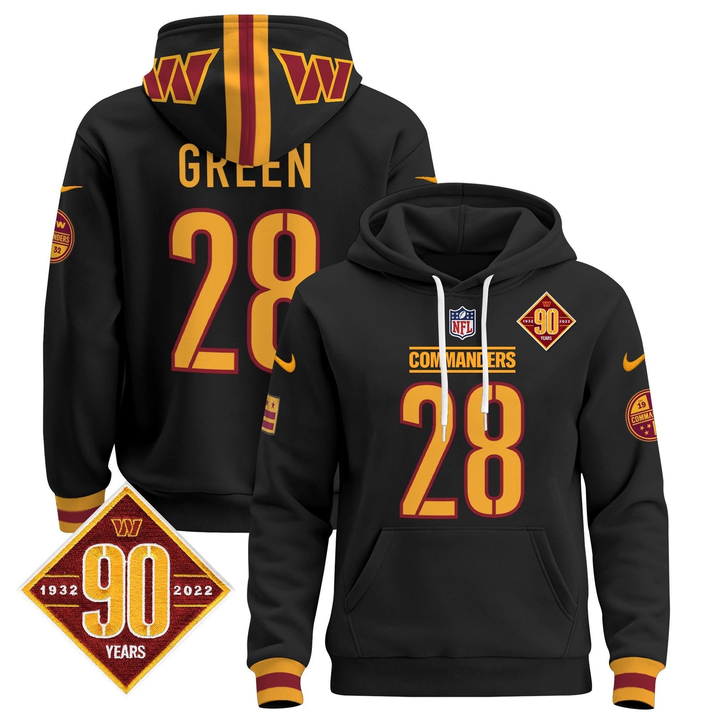Men's Washington Commanders 2024 Pullover Hoodie - All Stitched