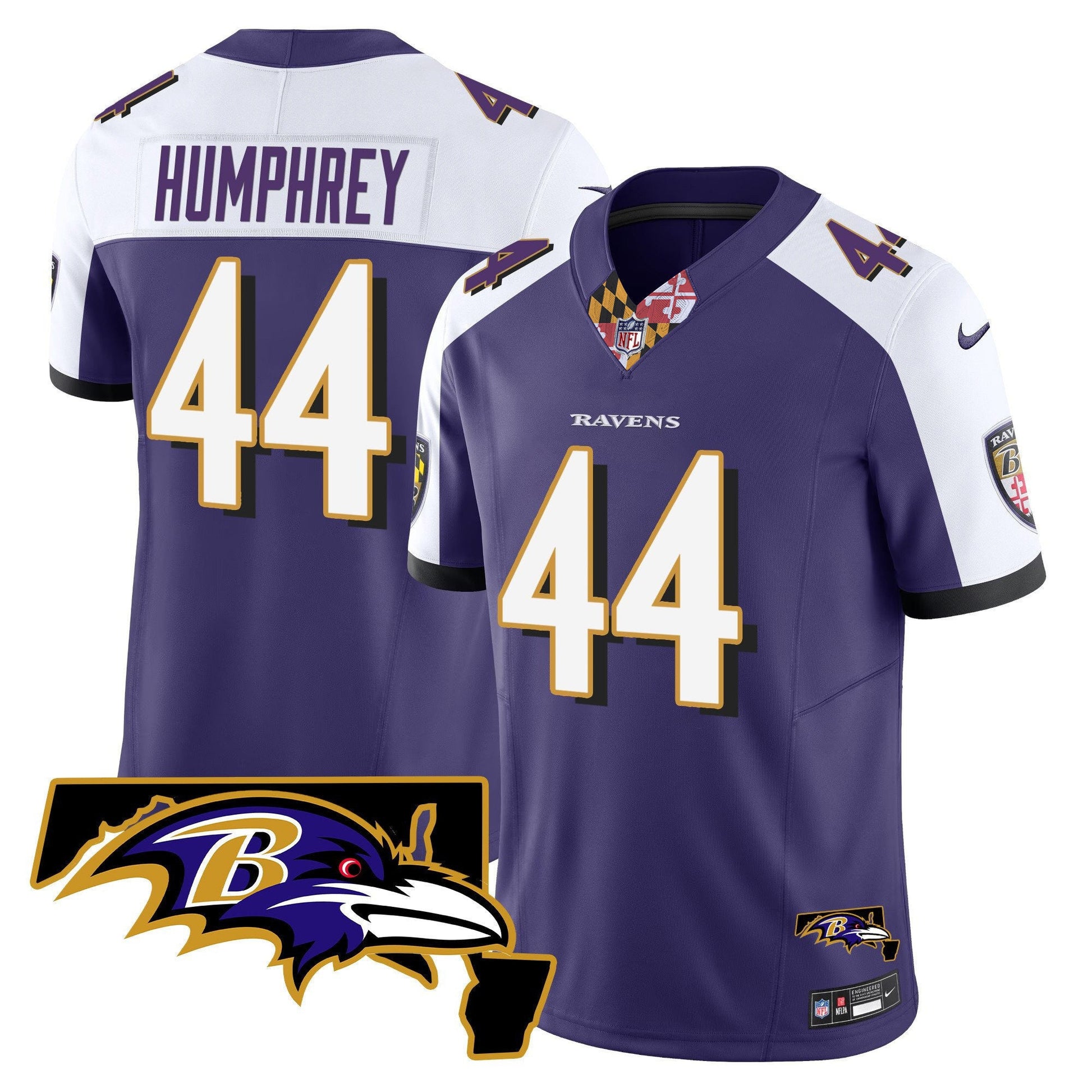 Men's Ravens Maryland Patch Vapor Limited Jersey V3 - All Stitched