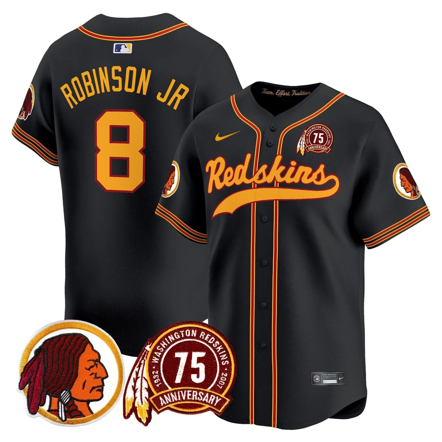 WR 75th Patch Throwback Vapor Premier Limited Jersey - All Stitched