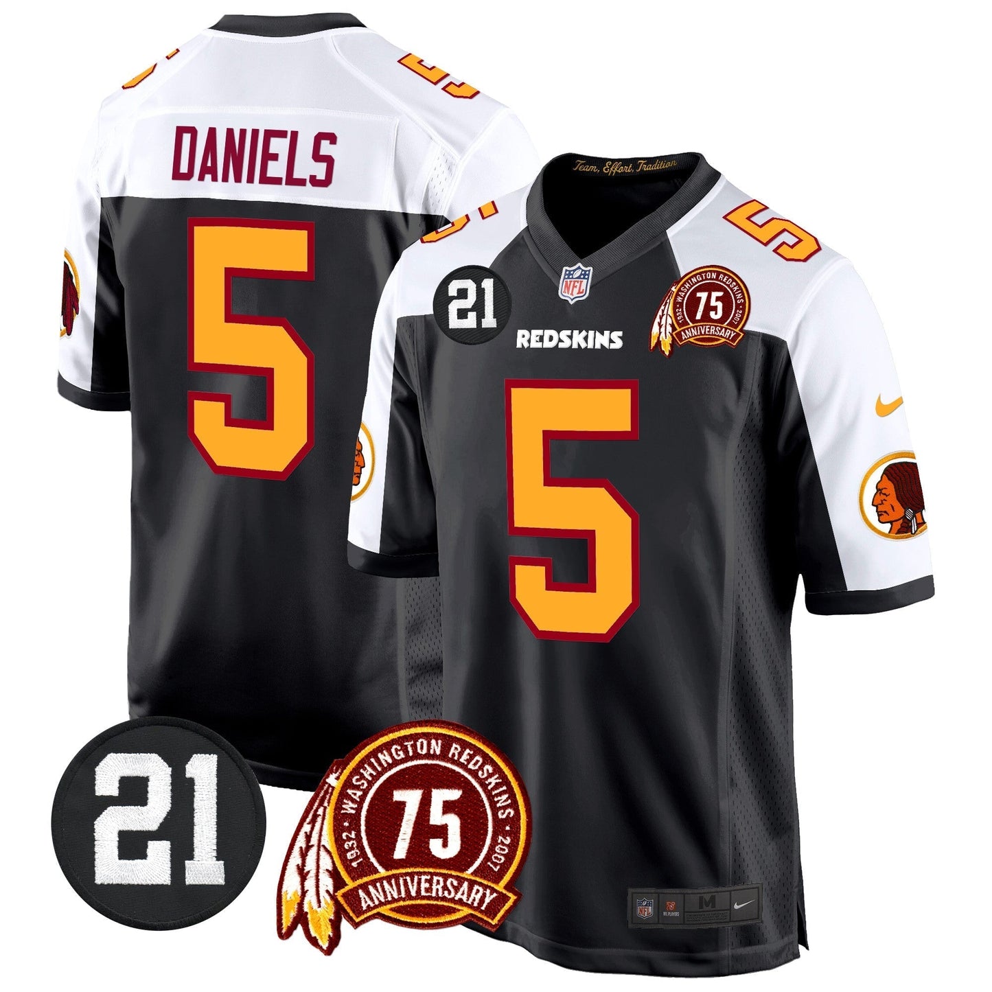 WR 75th & Sean Taylor Patch Game Jersey - All Stitched
