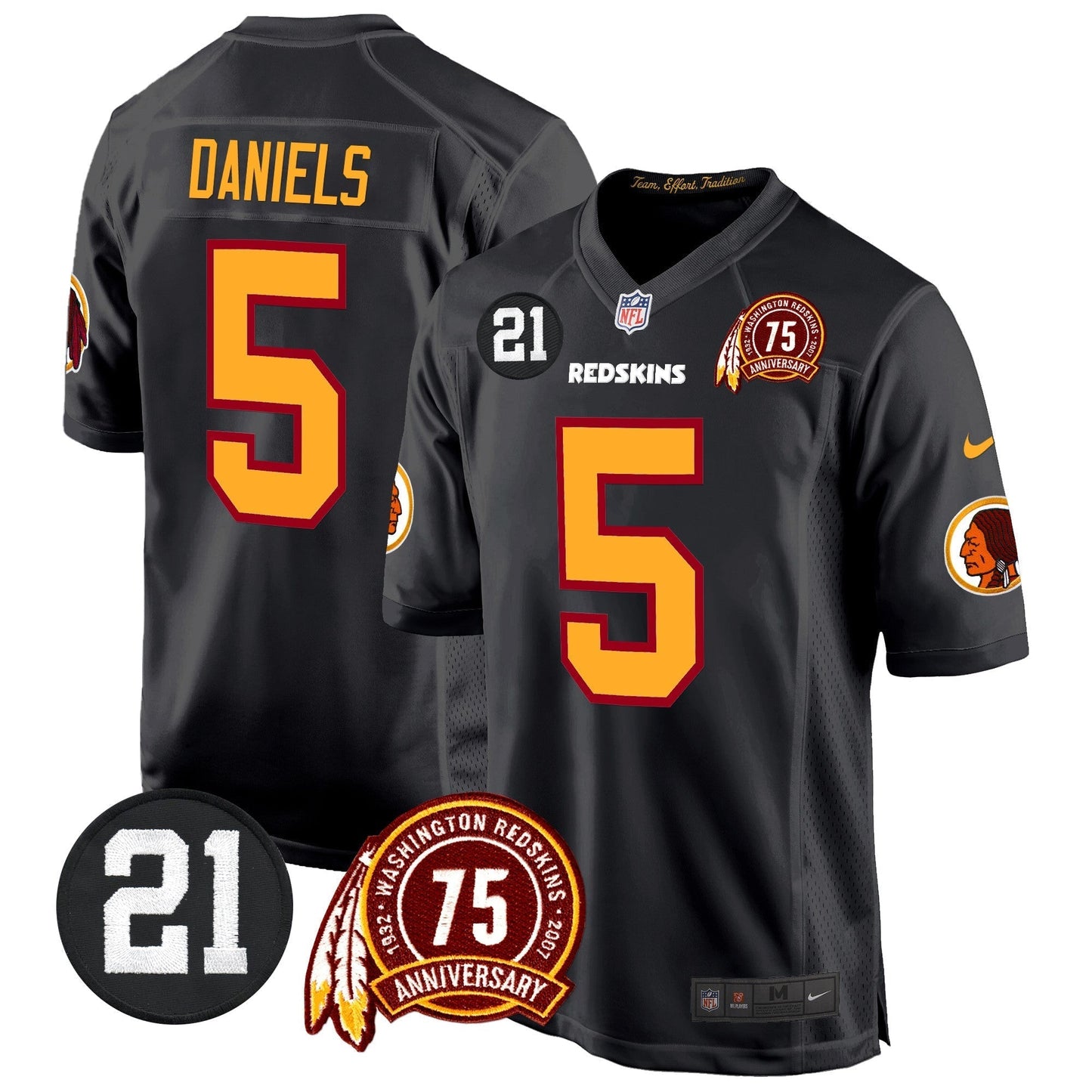 WR 75th & Sean Taylor Patch Game Jersey - All Stitched