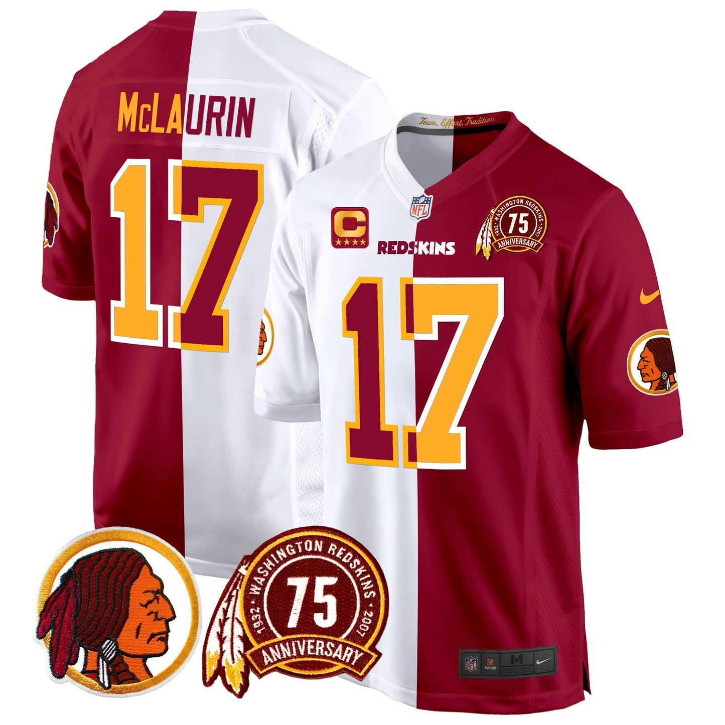 WR 75th Patch Throwback Game Jersey - All Stitched