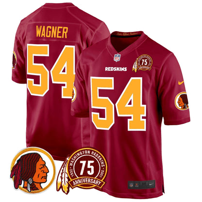 WR 75th Patch Throwback Game Jersey - All Stitched