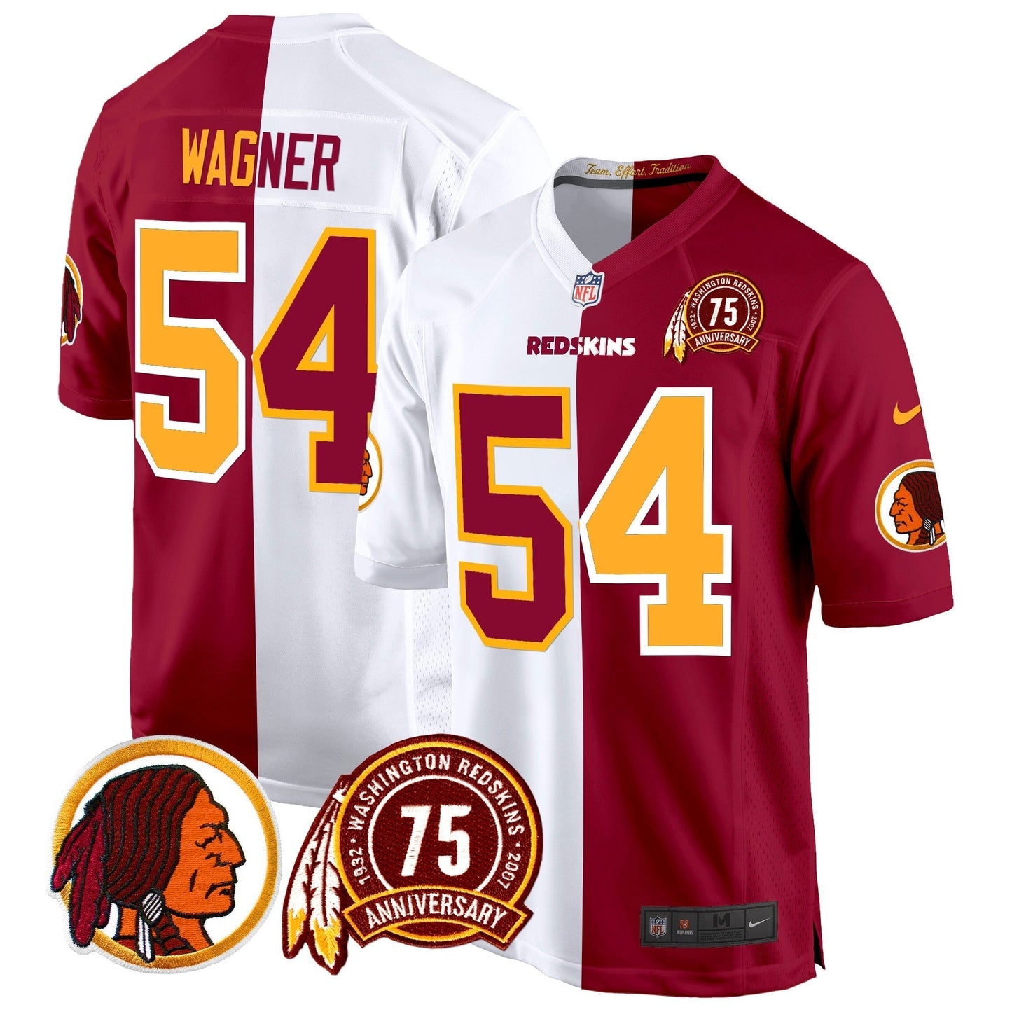 WR 75th Patch Throwback Game Jersey - All Stitched