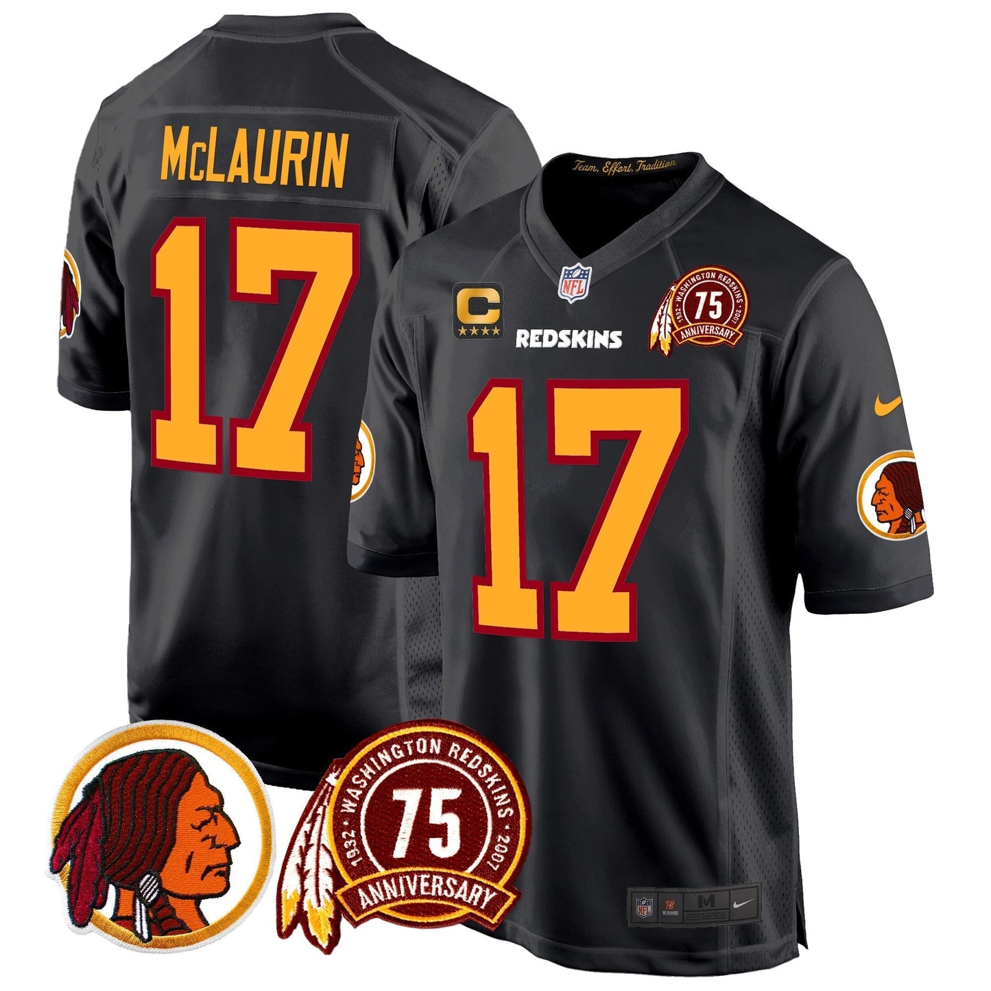 WR 75th Patch Throwback Game Jersey - All Stitched
