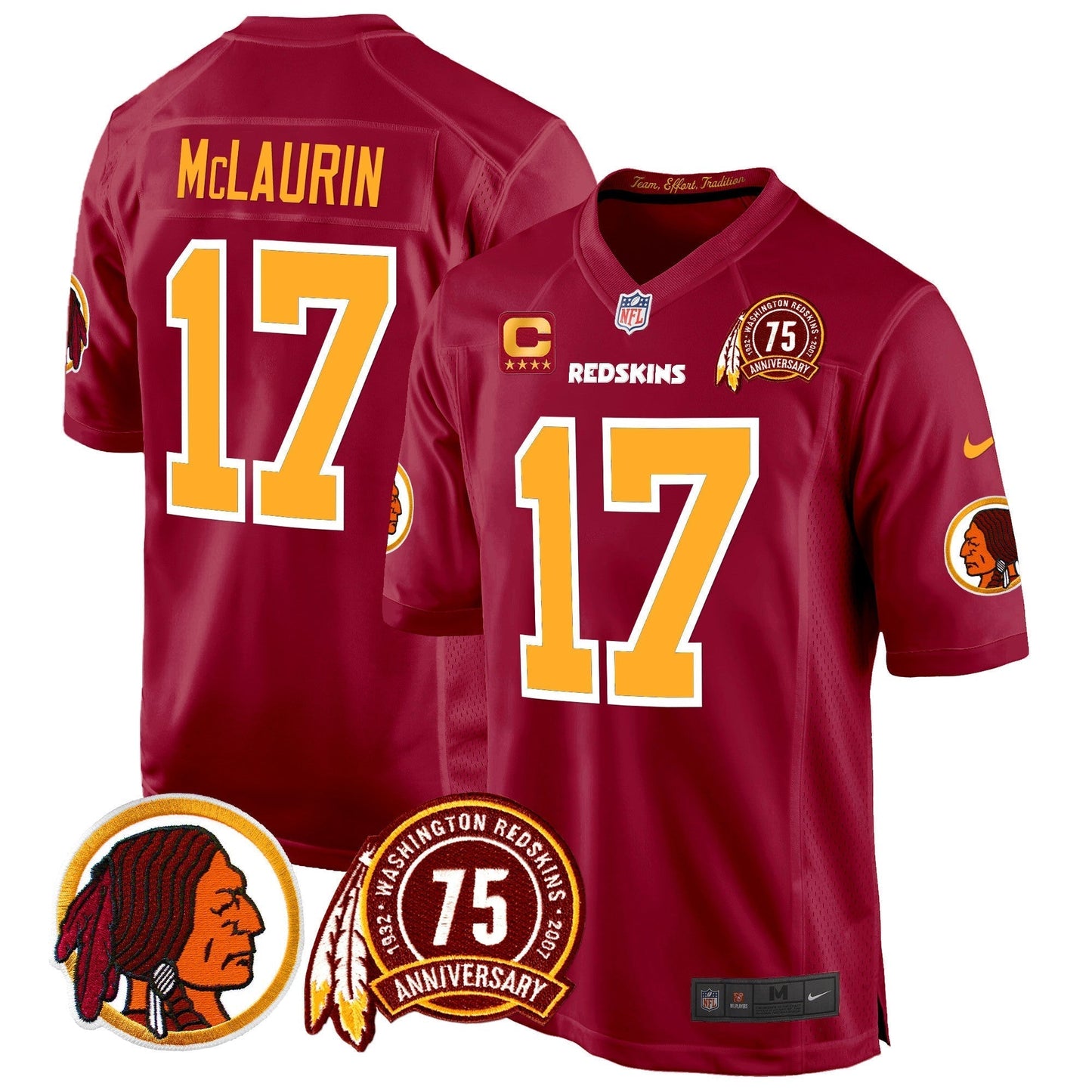 WR 75th Patch Throwback Game Jersey - All Stitched
