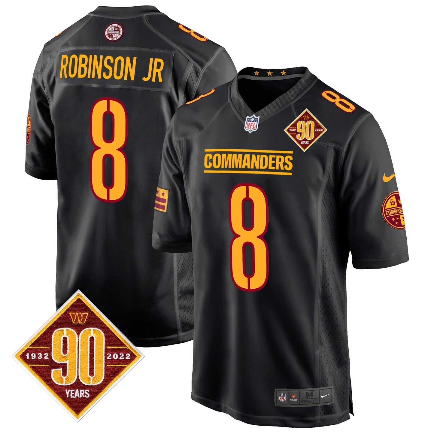 WAS 90th Anniversary Patch Game Jersey - All Stitched