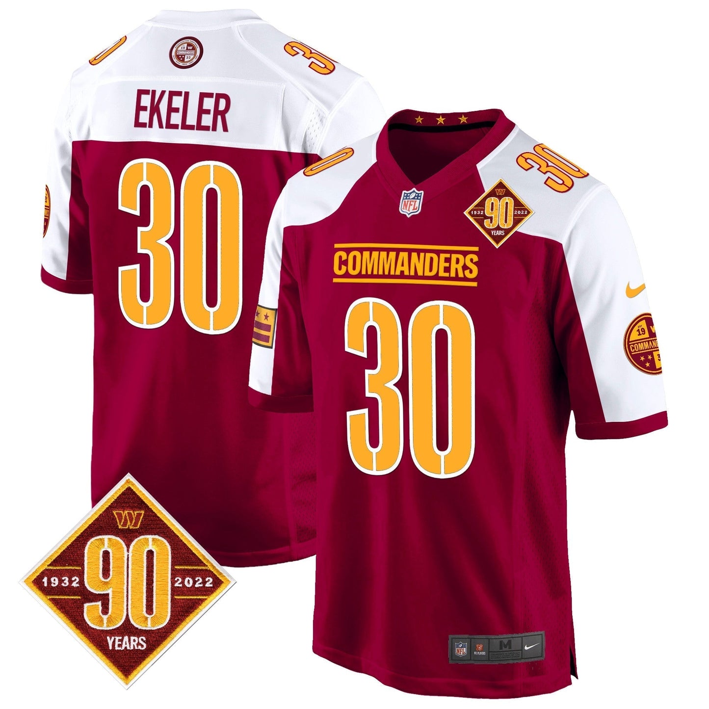 WAS 90th Anniversary Patch Game Jersey - All Stitched