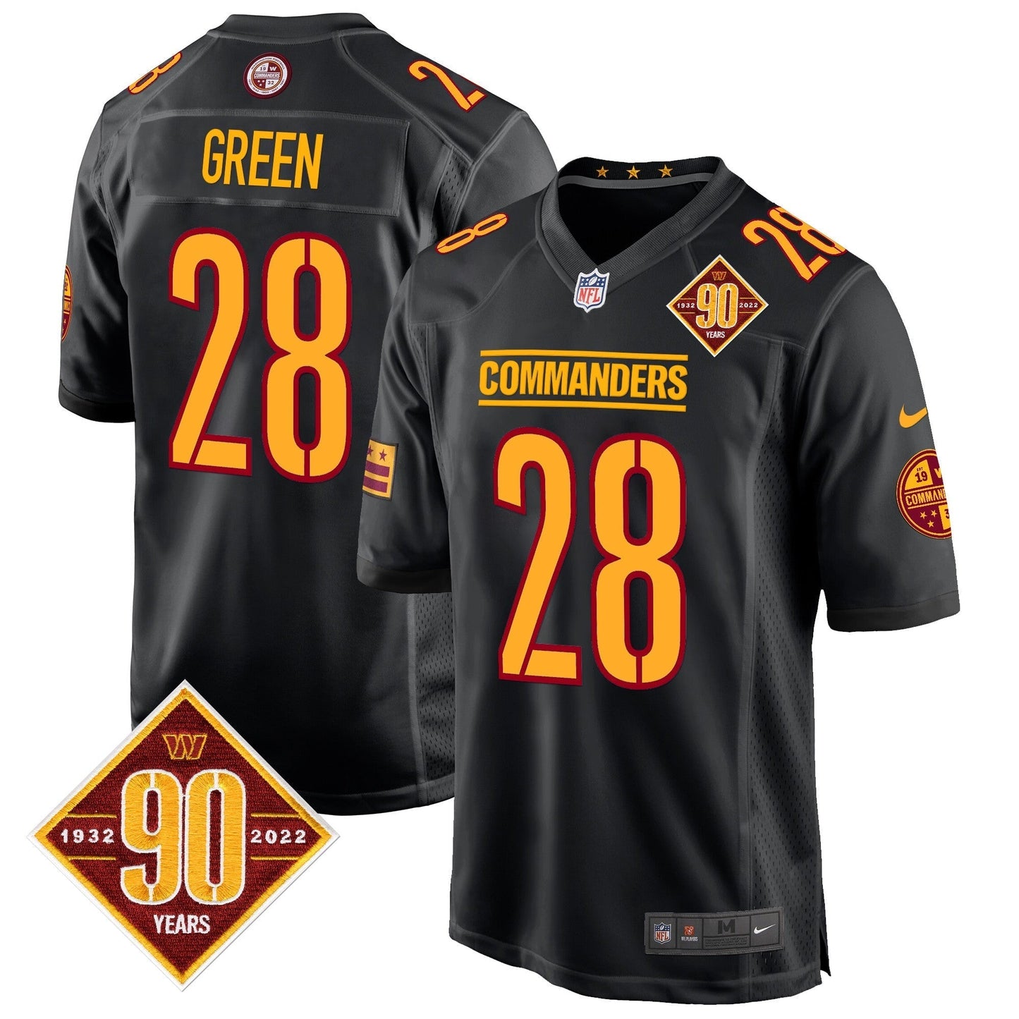 WAS 90th Anniversary Patch Game Jersey - All Stitched