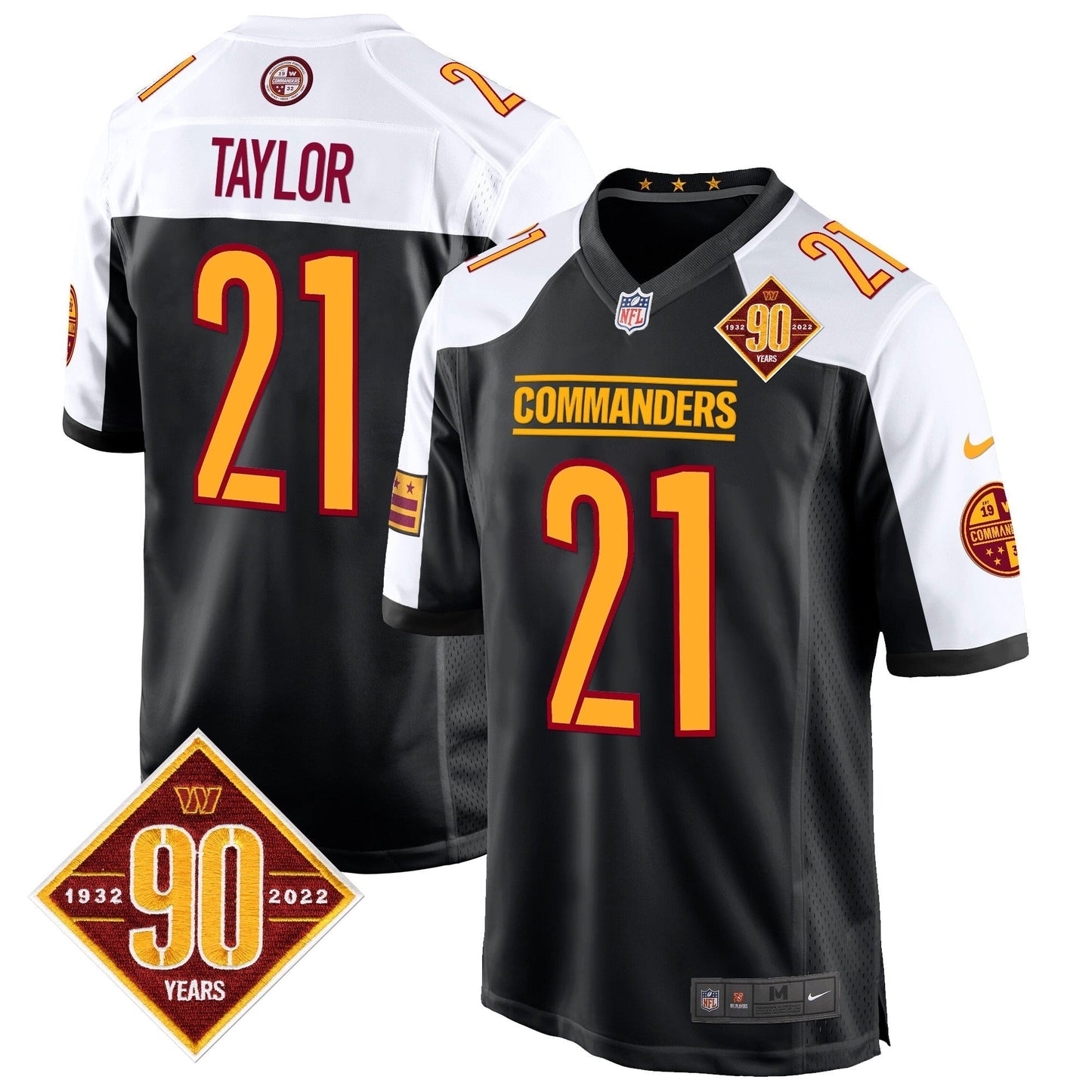 WAS 90th Anniversary Patch Game Jersey - All Stitched