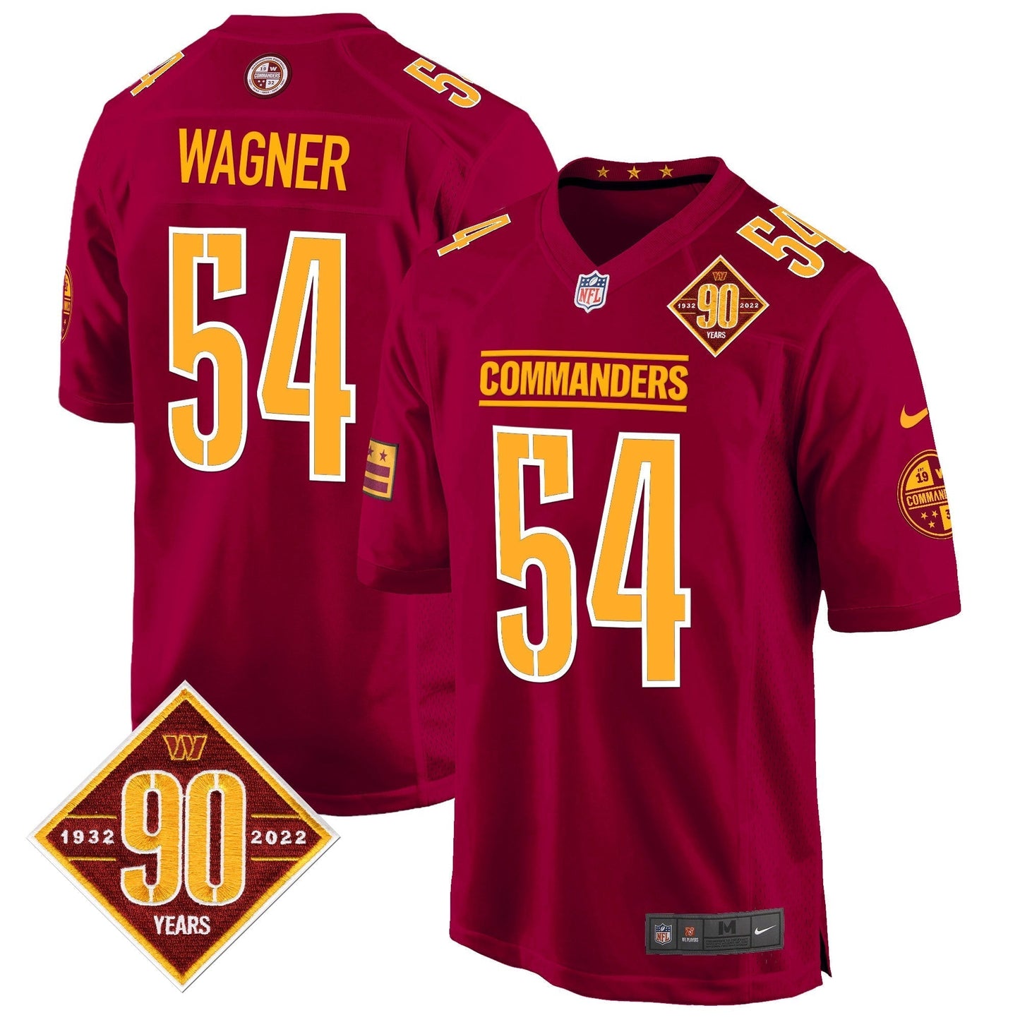 WAS 90th Anniversary Patch Game Jersey - All Stitched