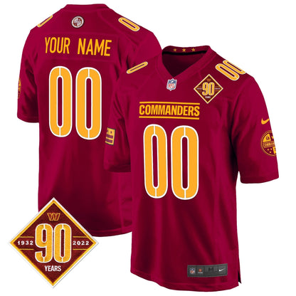 WAS 90th Anniversary Patch Game Custom Jersey - All Stitched
