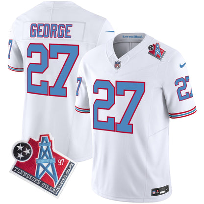 Men's Titans 1997 Throwback Vapor Limited Jersey - All Stitched