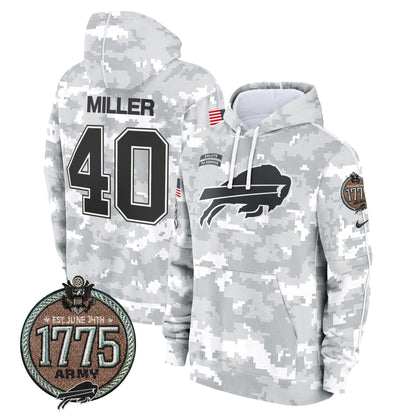 BUF 2024 Salute to Service Establishment Year Patch Fleece Pullover Hoodie