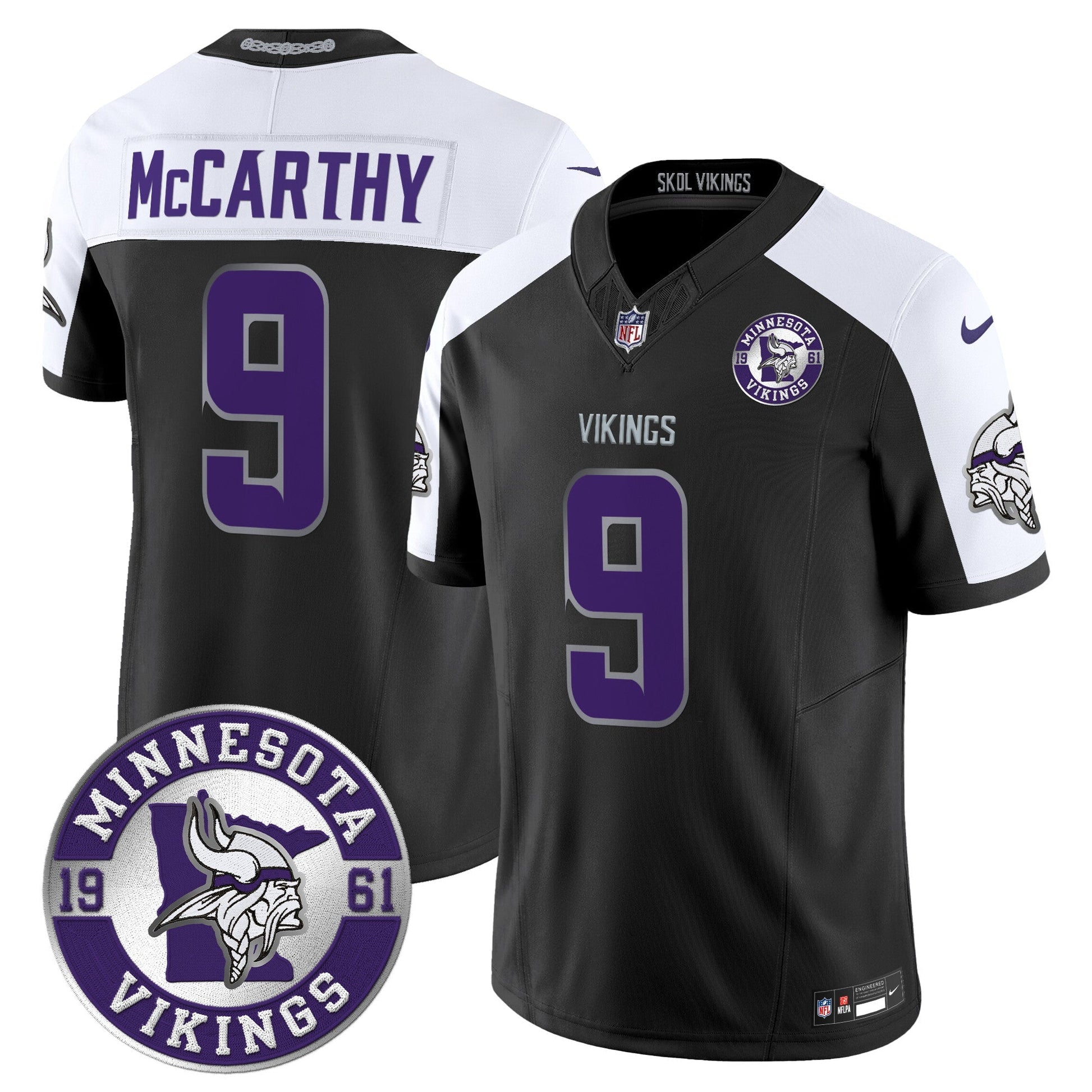 Men's Minnesota Vikings 2024 Vapor Limited Jersey - Est. 1961 Patch - All Stitched
