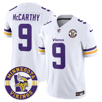 Men's Minnesota Vikings 2024 Vapor Limited Jersey V2 - Est. 1961 Patch - All Stitched