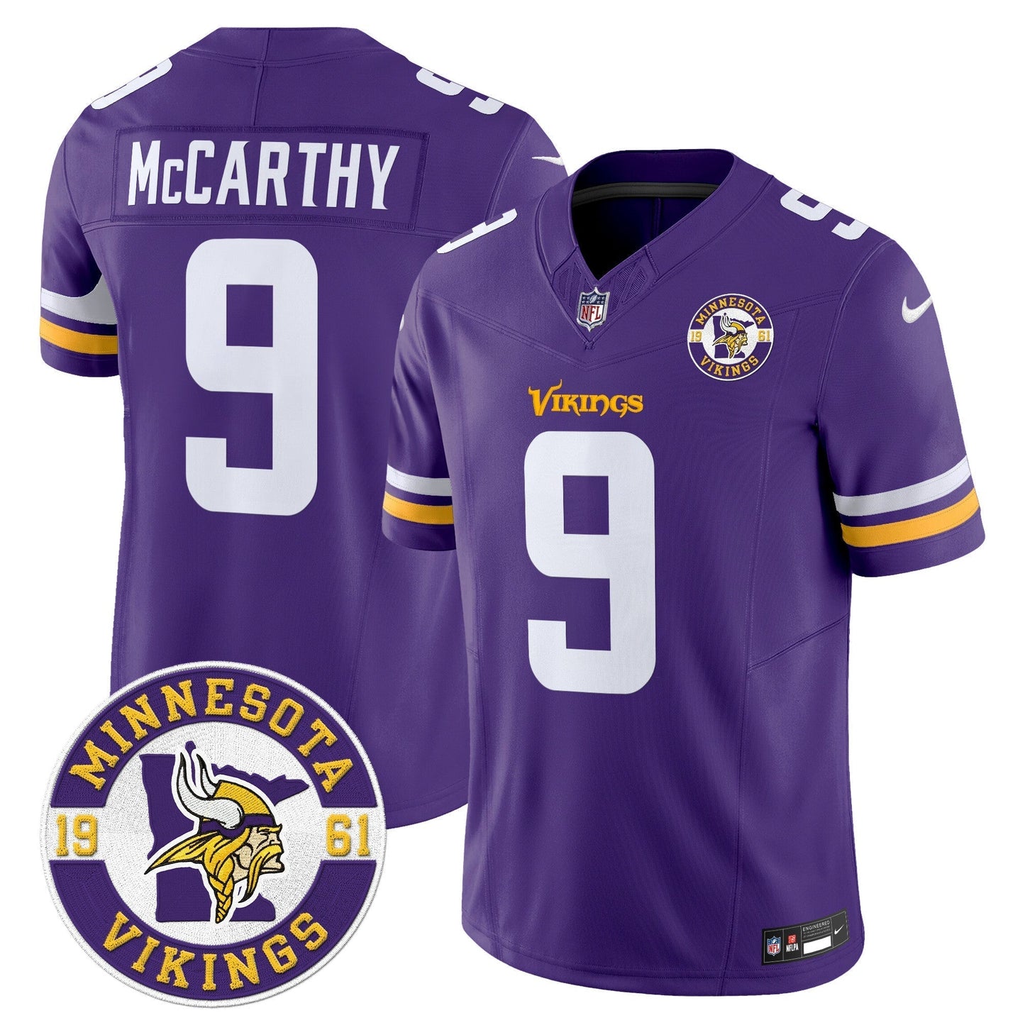 MIN King Of The North Patch Vapor Limited Jersey - Est. 1961 Patch - All Stitched