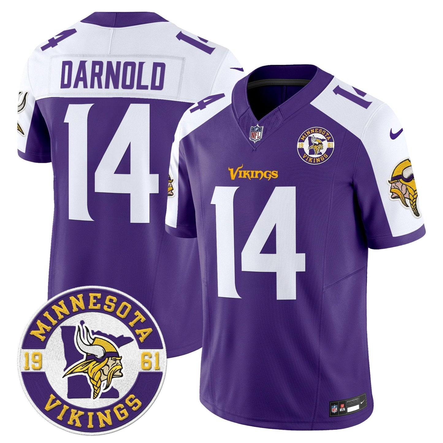 MIN King Of The North Patch Vapor Limited Jersey - Est. 1961 Patch - All Stitched