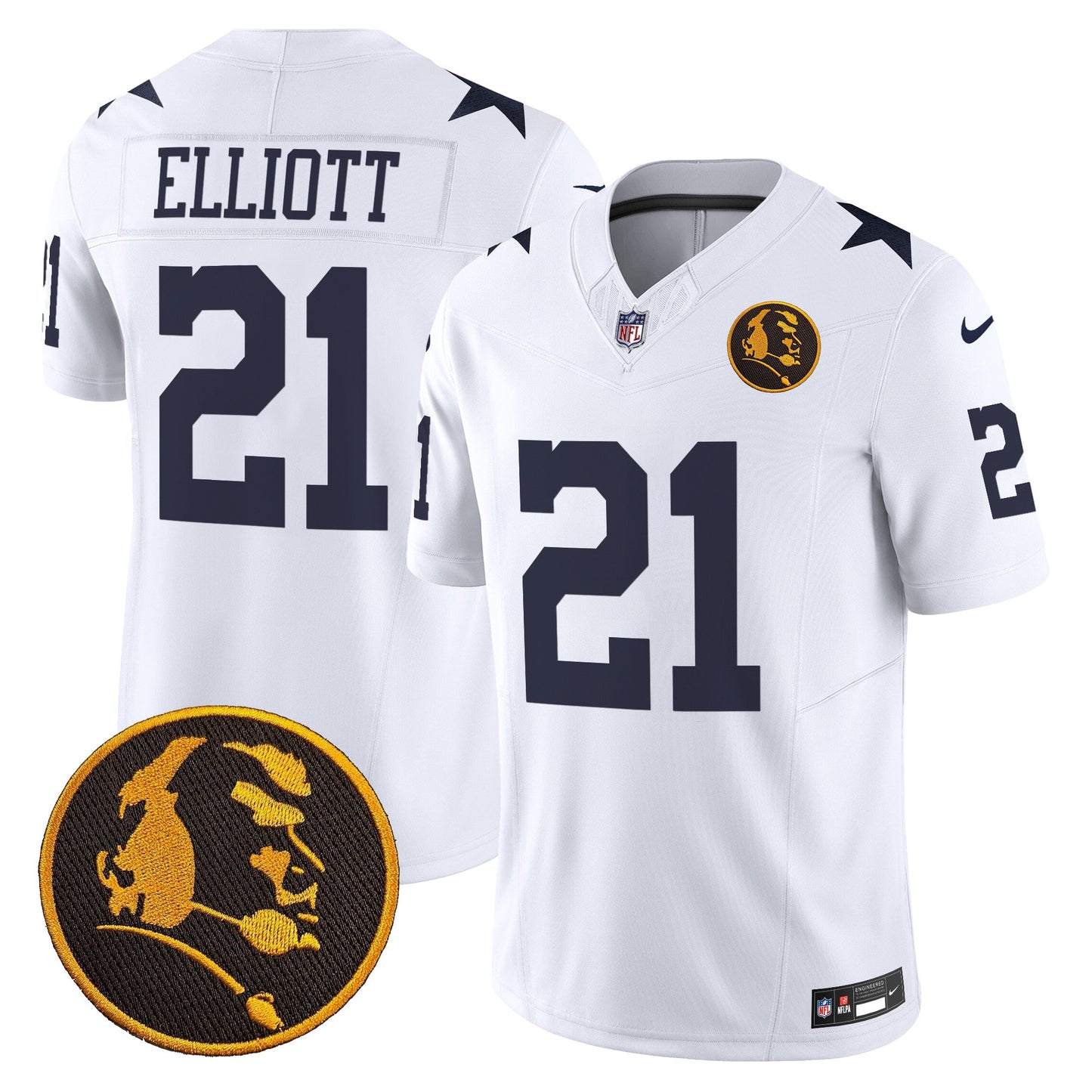 Men's Cowboys Texas & John Madden Patch Vapor Limited Jersey V2 - All Stitched