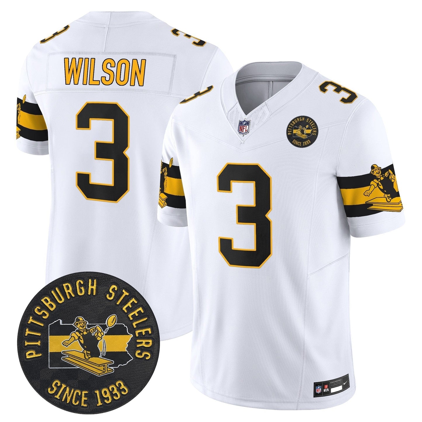 PIT Throwback 1933 Patch Vapor Limited Jersey - All Stitched