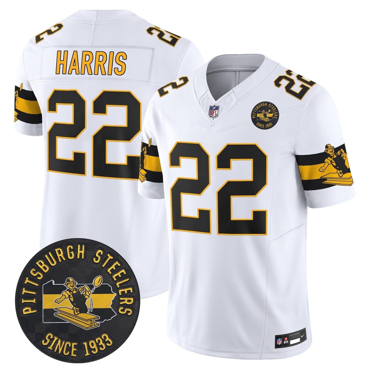 PIT Throwback 1933 Patch Vapor Limited Jersey - All Stitched