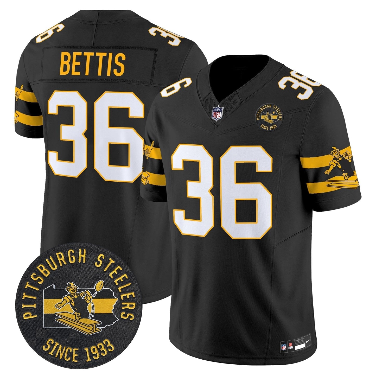 PIT Throwback 1933 Patch Vapor Limited Jersey - All Stitched