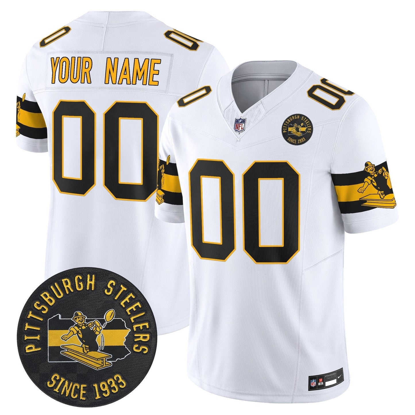 PIT Throwback 1933 Patch Vapor Limited Custom Jersey - All Stitched