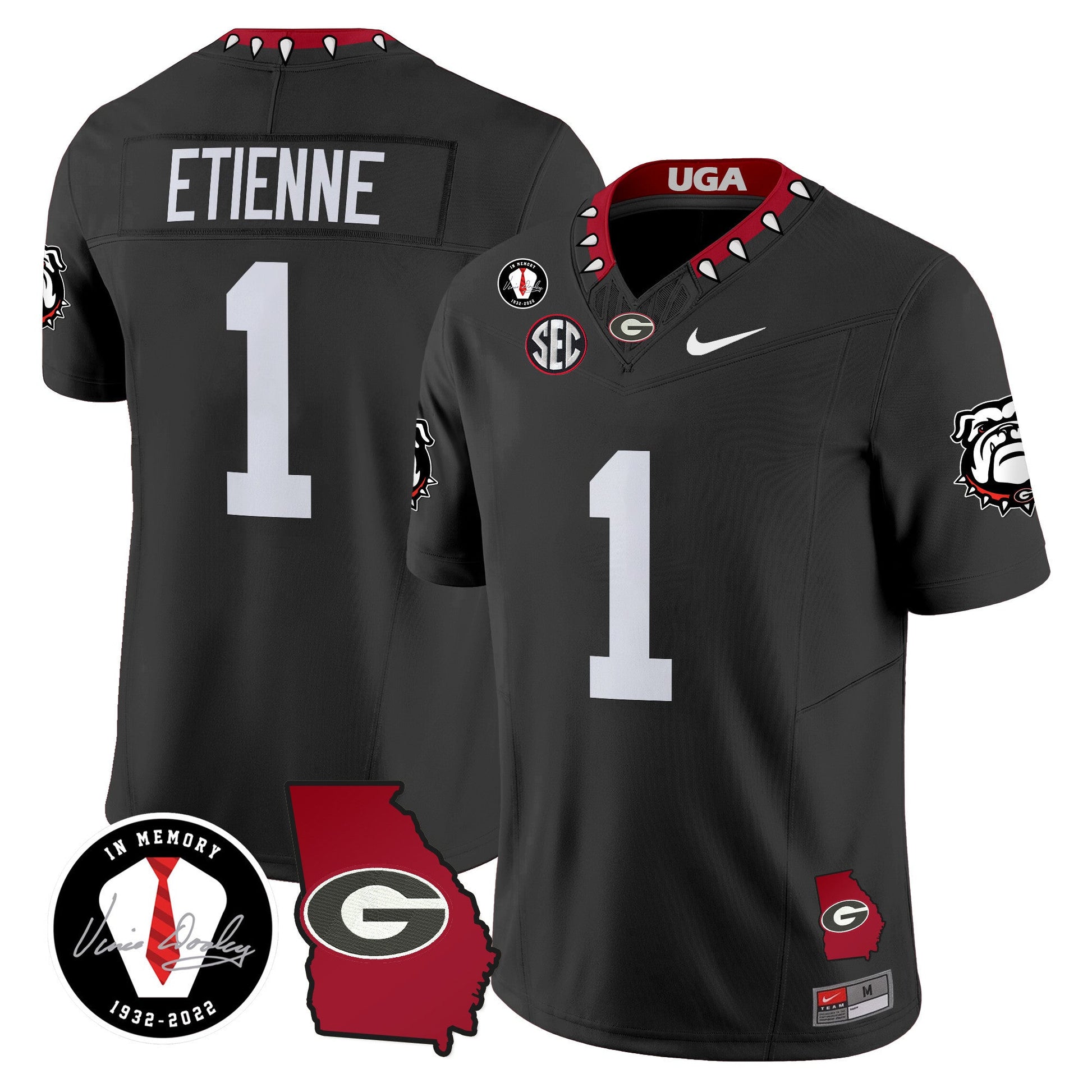 Men's Georgia Bulldogs 2024 Vapor Limited Jersey V5 - Georgia Map - All Stitched