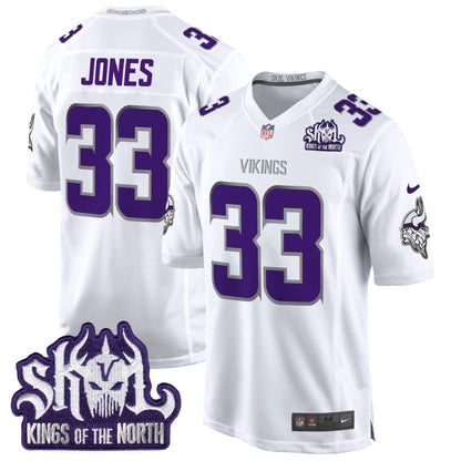 Men's Minnesota Vikings King Of The North Patch Throwback Game Jersey - All Stitched