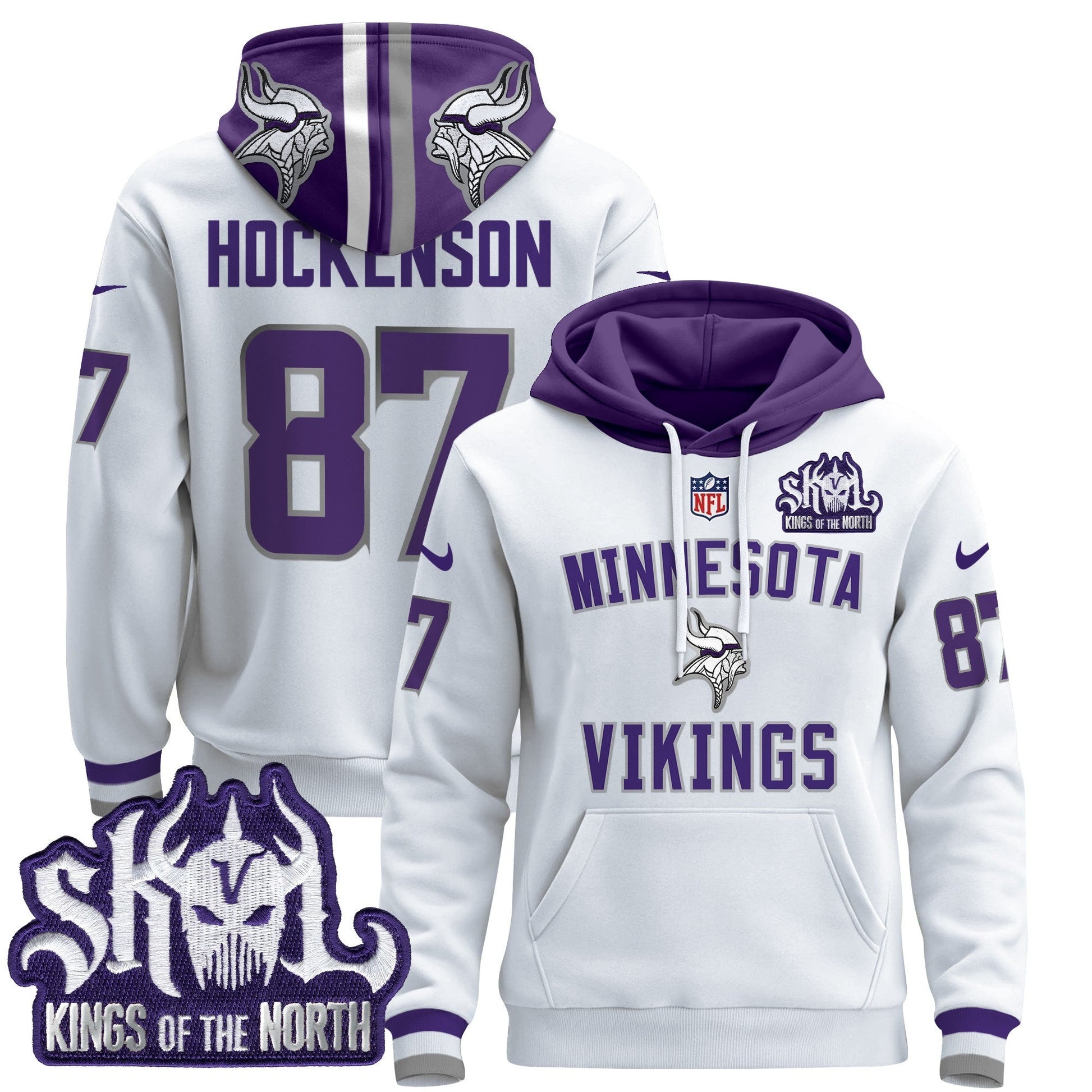 Men's Minnesota Vikings 2024 Pullover Hoodie V4 - All Stitched