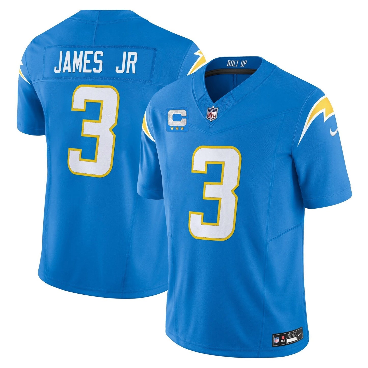 Men's Los Angeles Chargers 2025 Alternate Charger Power Vapor Limited Jersey - All Stitched