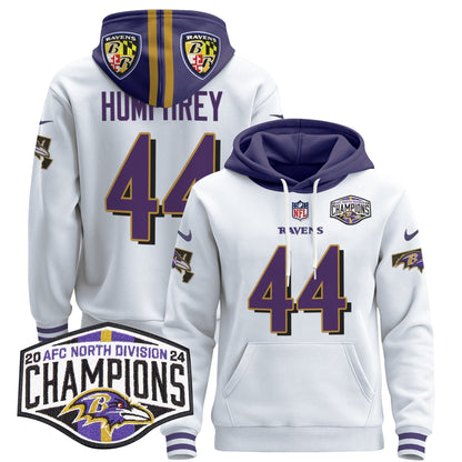BAL 2024 AFC North Division Champions Patch Pullover Hoodie V2 - All Stitched