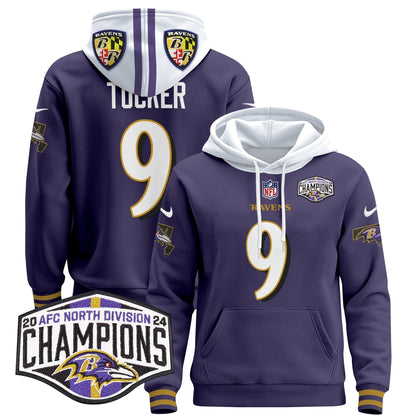 BAL 2024 AFC North Division Champions Patch Pullover Hoodie V2 - All Stitched