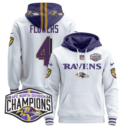 BAL 2024 AFC North Division Champions Patch Pullover Hoodie - All Stitched