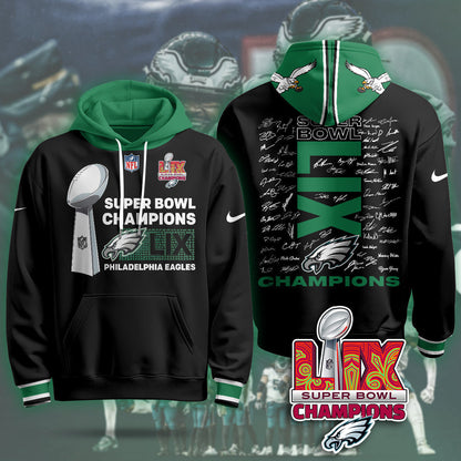 PHI Super Bowl LIX Champions Hoodie - Printed