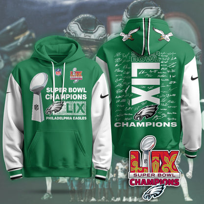 PHI Super Bowl LIX Champions Hoodie - Printed