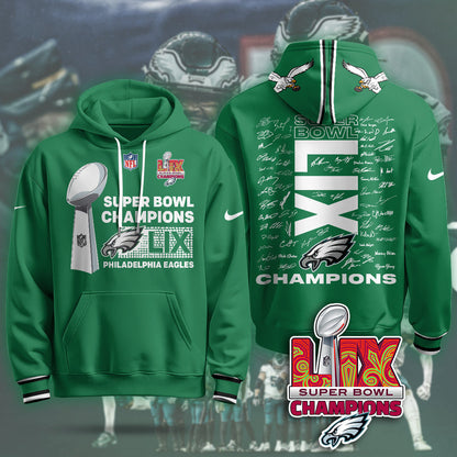 PHI Super Bowl LIX Champions Hoodie - Printed