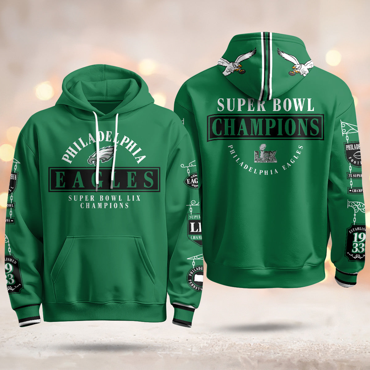 PHI Super Bowl LIX Champions Limited Hoodie N2 - All Stitched