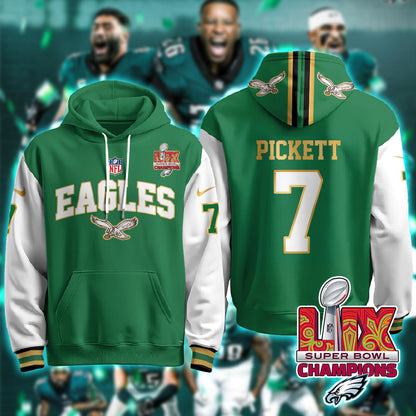 PHI Super Bowl LIX Champions Gold Hoodie N2R - All Stitched